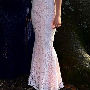 Size small, (prom dress), light pink.